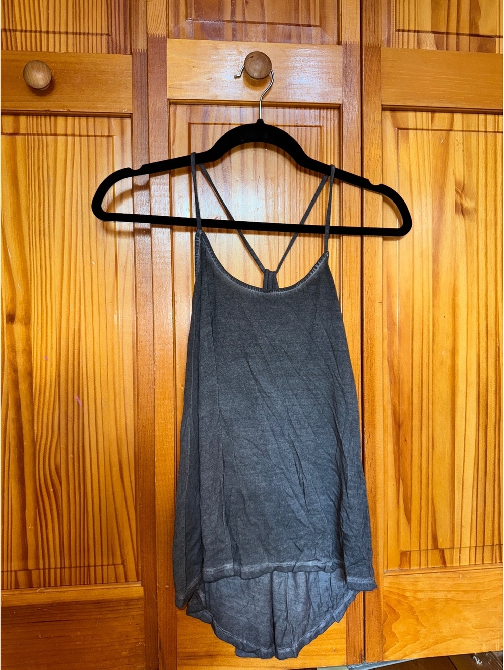 Express gray racerback tank top